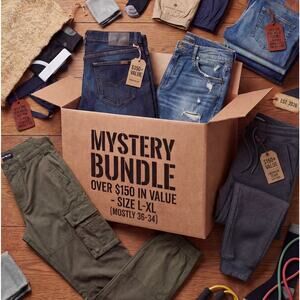 Men’s Mystery Pants Bundle | 4 Pairs | Jeans, Dress & Sweatpants | $150+ Value